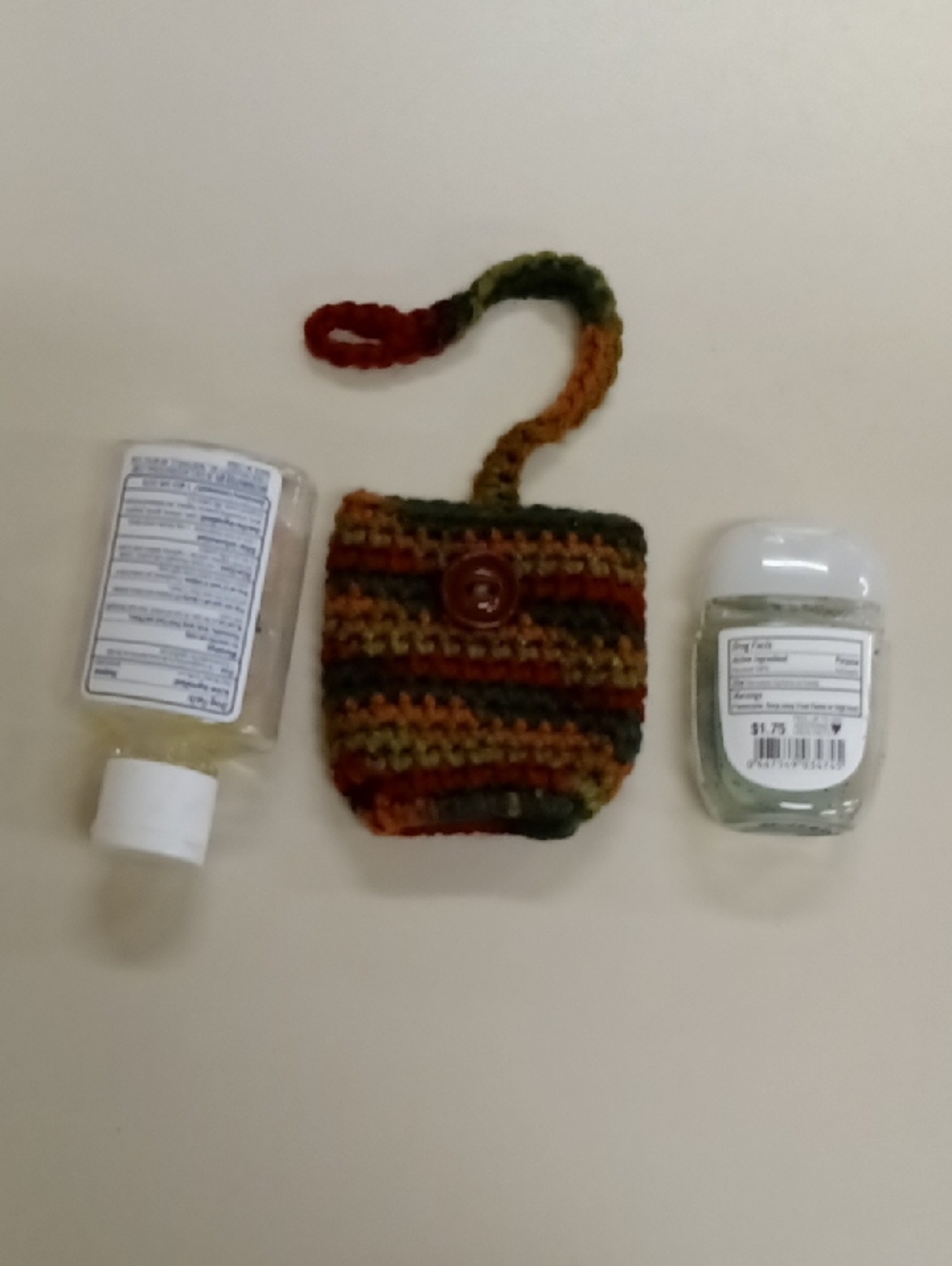 Fall Colored Crochet Hand Sanitizer Holder - Picture 3 of 4
